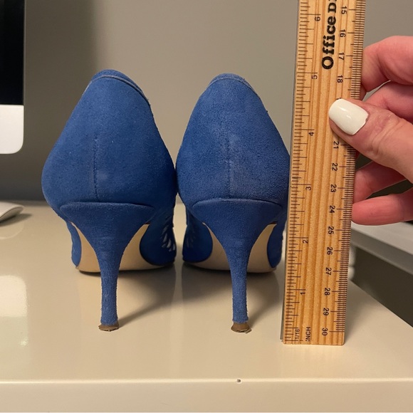 Ivanka Trump Blue Suede Cutout Pumps, Size 5.5 - Picture 8 of 9